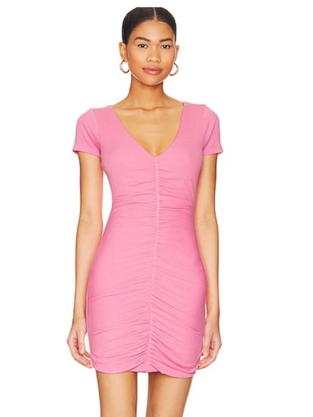 L*Space Lani Micro Ribbed Mini Dress In Guava | S